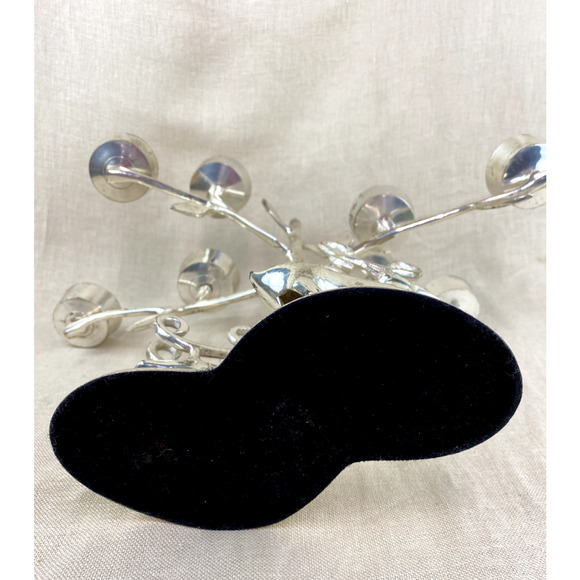 Large Silver Metal Reindeer Tealight Candle Holder Candelabra - Picture 7 of 8